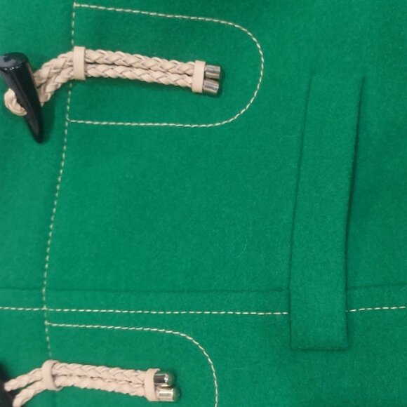 💥ABSOLUTELY STUNNING💥Wool & Curly Shearling Fur Military Jacket in Green - Picture 14 of 16